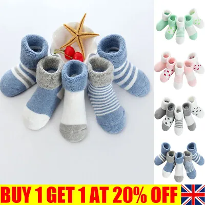 £6.57 • Buy 5 Pairs Baby Boys Girls Toddler Cosy Warm Bed Socks Gripper Slipper 0-3Years CY