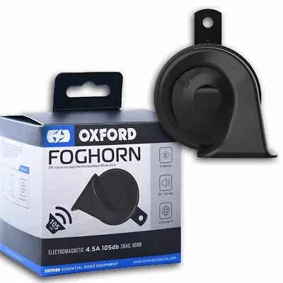 £10.90 • Buy Oxford Motorcycle Foghorn 12V Waterproof Motorbike Horn 105 Db Scooter Black