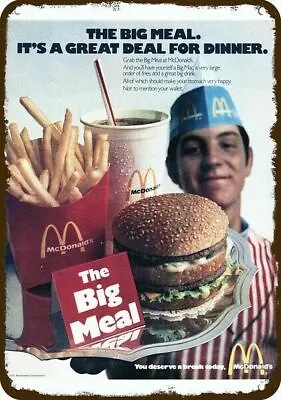 1971 McDonald's Restaurant BIG MAC Meal Vntg-Look DECORATIVE REPLICA METAL SIGN • $24.99