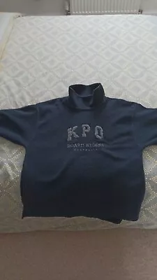  Navy Kangaroo Poo High Neck Fleece Sweatshirt | Medium Vintage  • £30