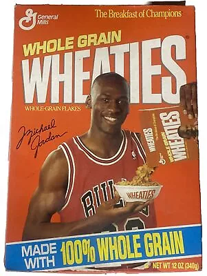 Wheaties Box Michael Jordan Pouring Cereal 1990 Series 86Z Empty Box 12oz • $8