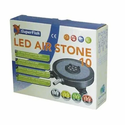 £18.22 • Buy SuperFish LED Light Air Stone Hi-Oxygen Disk Multi Coloured Lighting 10cm