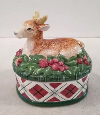 Noritake Royal Hunt Collection Ceramic DEER Candy/trinket Box - NEW • $19.99