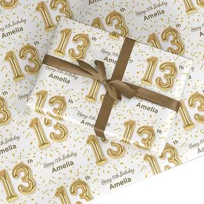 Personalised 13th Birthday Wrapping Paper Gift Wrap • £12.99