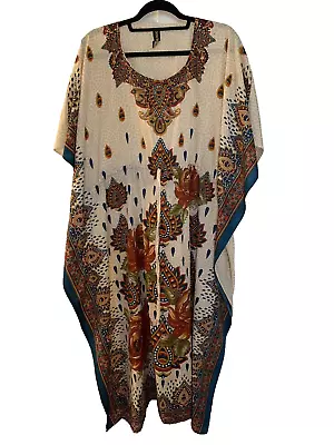 True Rock Women One Free Plus Size Dashiki Long Caftan MUMU Dress Cover Up Maxi • $22