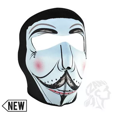 $12.95 • Buy Vendetta V Anarchy Full Neoprene Face Mask Zan Headgear WNFM077 Biker Costume