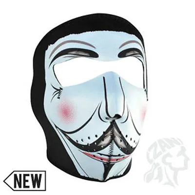 Vendetta V Anarchy Full Neoprene Face Mask Zan Headgear WNFM077 Biker Costume • $12.95