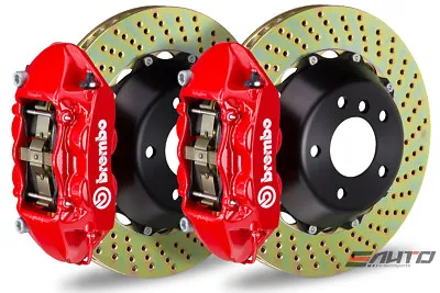 Brembo Rear GT Big Brake 4Pot Caliper Red 345x28 Drill R32 R33 R34 Skyline GTR • $4095