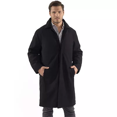 Alpine Swiss Mens Zach Knee Length Jacket Top Coat Trench Wool Blend Overcoat • £114