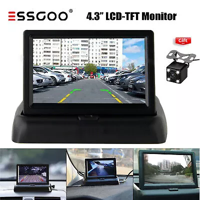 ESSGOO 4.3 Foldable Monitor Screen For Rear View Reverse Backup Camera Truck Kit • $32.99