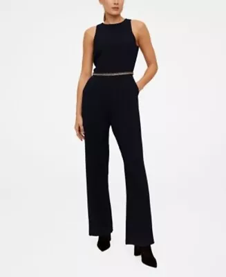 Mango MNG Women's Beaded Belted Detail Waist Jumpsuit Black Size XXS NwT • $24.70