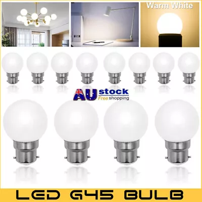 12Pcs 2W B22 Bayonet G45 Non-Dimmable Bulbs LED Warm White For Party Festival • $15.99