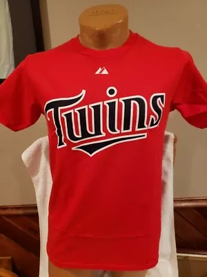 SWEET Minnesota Twins Joe Mauer Red Youth Sz XL Majestic Jersey-T NEW&NICE!! • $14.99