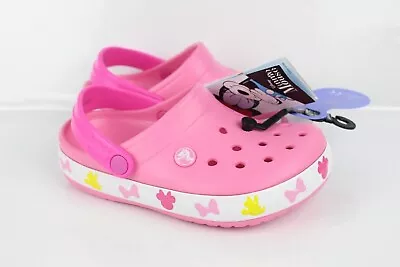 Kids Crocs Fun Lab Disney Minnie Mouse Lights Clog Pink 207077 • $39.94