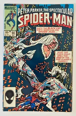 Spectacular Spider-Man #90 (1984) (7.0) - Key! - 2nd Spider-Man's Black Costume! • $15.30