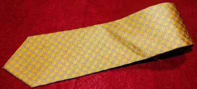 Brooks Brothers Made In U.s.a. Yellow/blue Chain Link Motif Tie - Nwt - Ties. • $29.99