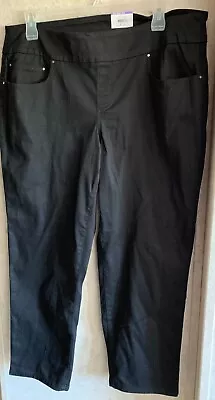 Time And Tru Womens Pants New Mid Rise Straight Size 2X XXL 20 Pull On Stretch • $14.99