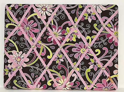 Vera Bradley Ribbon Board Purple Punch Memo Photo Message Purple Pink Flowers • $20