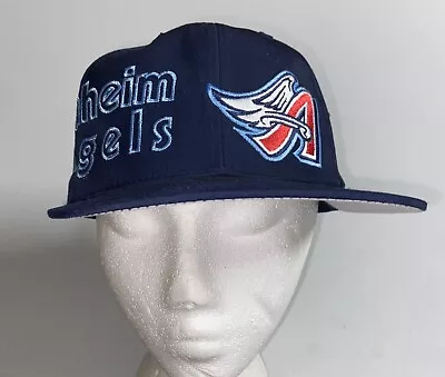 NWT Vintage Anaheim Angels Logo 7 Blue Snapback Hat Big Logo 90s MLB Brand New • $79.99