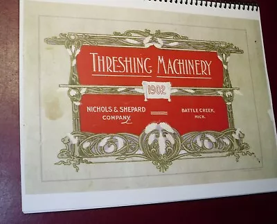 1902 Nichols & Shepard Steam Engine Thresher Machinery Catalog Reprint • $12