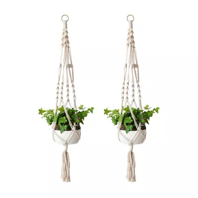 Macrame Plant Hangers Large Hanging Pot Rope Macrame Hanger Macrame Plant • £12.25