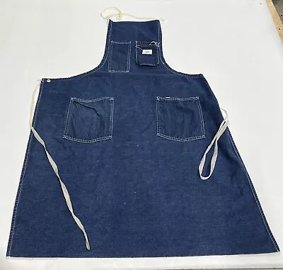 Vtg Sears Union Made Denim Apron Mechanics Workshop Wood Shop Apron • $44.99