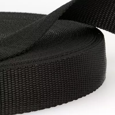 Stephanoise 30mm Polypropylene Webbing Black - Per Metre • £1.79