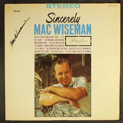 MAC WISEMAN: Sincerely HAMILTON 12  LP 33 RPM • $12