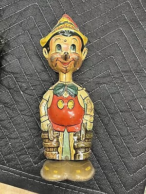 1939-MARX- DISNEY PINOCCHIO WIND UP MOVING EYES TIN ANTIQUE TOY-8.5” Vintage • $81