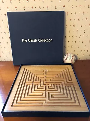 The Classic Collection Large Wood Maze Game 11-1/2 X 11-1/2 W/ Box Slightly Used • $24