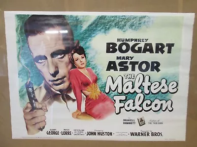 Vintage The Maltese Falcon Bogart Astor 1970's Movie Poster Reprint  17909 • $39.97