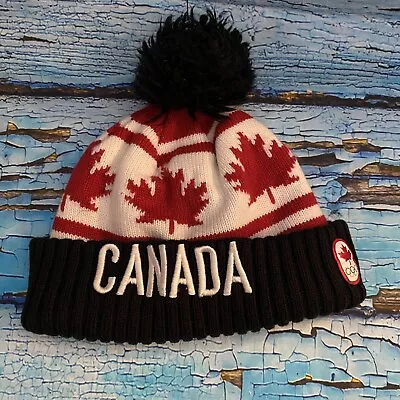 Canada Embroidered Olympic Striped Beanie Stocking Hat Toque Winter Hat Toddler • $15