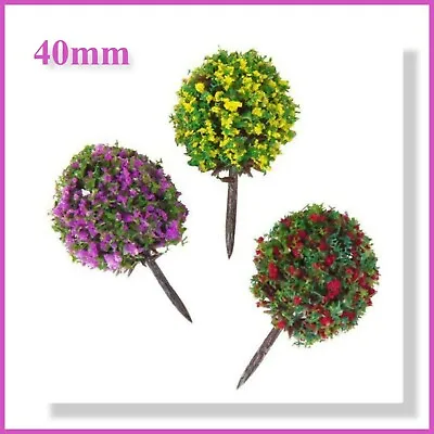 Round Ball Blossom Trees 40mm (9pcs) - Suitable For N / OO Gauge • £5.39