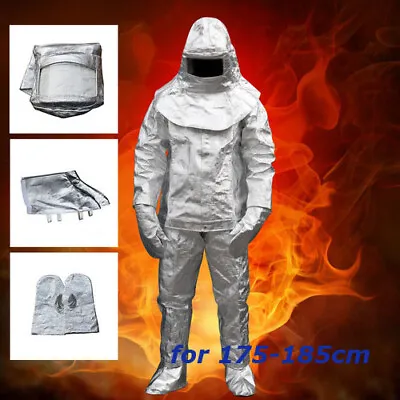 $138.99 • Buy Silver Thermal Radiation Heat Resistant Aluminized Suit Fireproof Cloth 1000°C