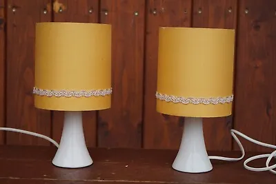 Bedside Table Lamp Vintage 70s Floor Lamp Porcelain 2x Lamp Retro 70er 6 • $93.77