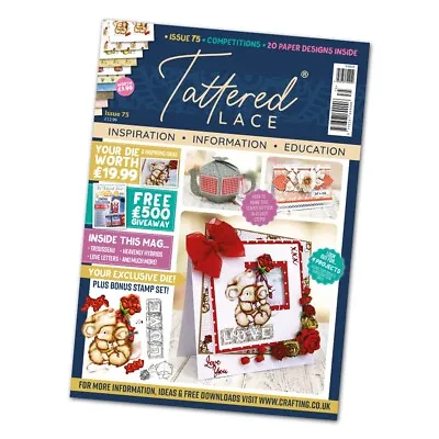 NEW Tattered Lace Issue 75 Magazine With FREE Mummy & Baby Mice Die - CLEARANCE • £6.99