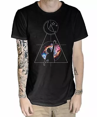 Psychedelic Reach For The Stars Cosmic Universe Drug DMT Mens T-Shirt • £12.95