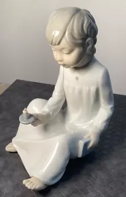 Attractive Zaphir Lladro Spain Nao Figure - Young Boy Sitting With Candle • £29.97