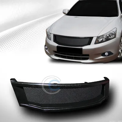 Fits 08-10 Accord Sedan Glossy Black T-R Aluminum Mesh Front Hood Bumper Grille • $53.95