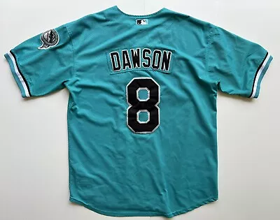 Miami Florida Marlins Mitchell & Ness Cooperstown Jersey Dawson #8 Size XL Read! • $49.95