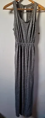 Hollister Mottled Grey Maxi Side Split Dress Size S Lace Panel • £17.99