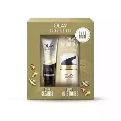 Olay Total Effects 7in1 Facial Foaming Skin Cleanser+Normal Day Cream SPF15 Set • $40.04