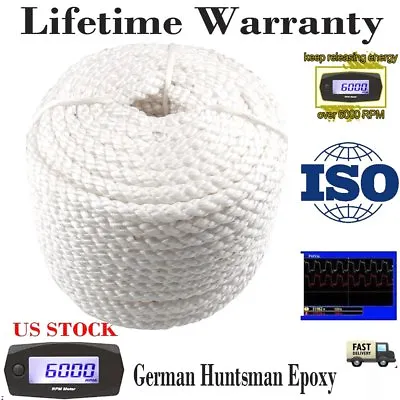 1/2 X100' White Twisted 3 Strand Nylon Anchor Rope Boat With Thimble Dock Line • $29.99