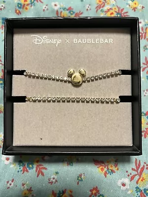 New Disney X BaubleBar Mickey Mouse Rhinestone Adjustable Double Bracelet-NEW • $24