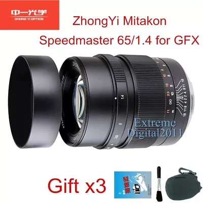 Zhongyi Mitakon Speedmaster 65mm F1.4 Lens For Fuji GFX 100 100S 50S 50R Camera • £465