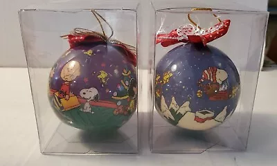 Vintage Snoopy Peanuts Kurt Adler Christmas Ornament Charlie Brown Lot Of 2 NIB • $29.99