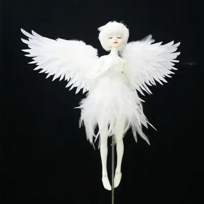 Dollmore Bendable Feather Fur Wings For 1/6 1/4 1/3 BJD Doll Flying Upward Fairy • $59.80