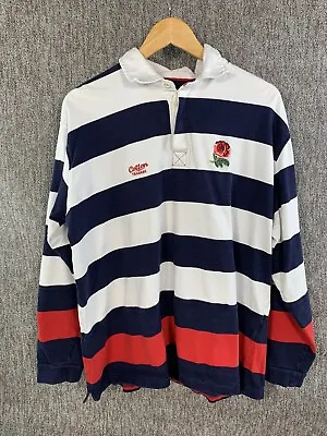 England Cotton Traders Rugby Union Striped Shirt Jersey Men’s Size Xxl 2xl • £24.99