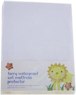 Childs Waterproof Single Bed Cover Sheet Baby Cot Bed White Mattress Protector • £6.49