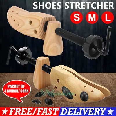 2-Way Adjustable Wooden Shoe Stretcher Expander Men Women Boot Holder Shoes 5-13 • $18.49